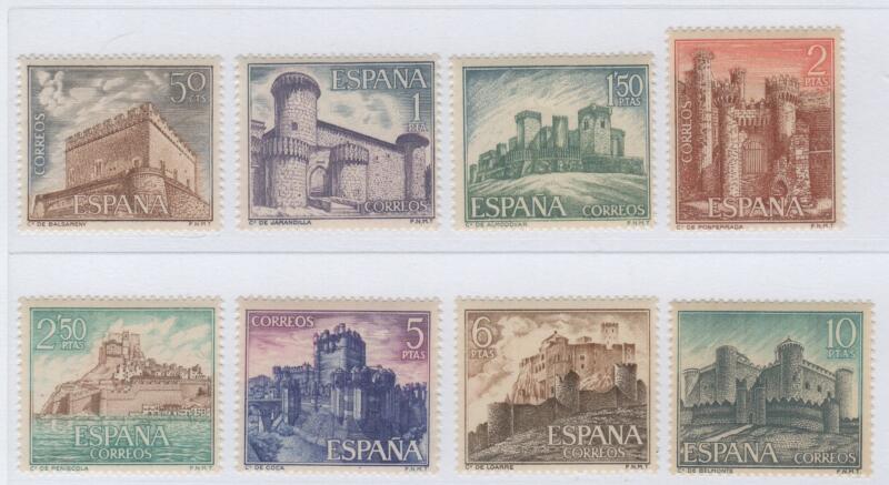 Francobolli Spagna Anno 1967 Castelli di Spagna Seconda serie