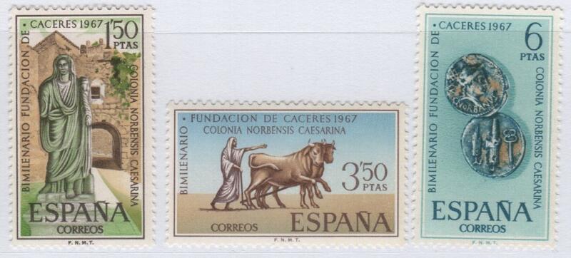 Francobolli Spagna Anno 1967 Bimillenario della fondazione di Caceres
