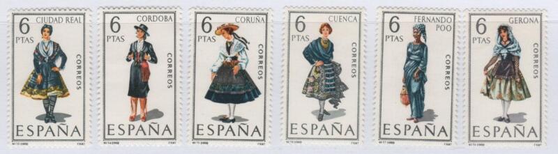 Francobolli Spagna Anno 1968 Costumi tipici spagnoli Terza serie