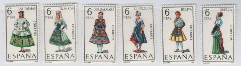 Francobolli Spagna Anno 1968 Costumi tipici spagnoli Quarta serie