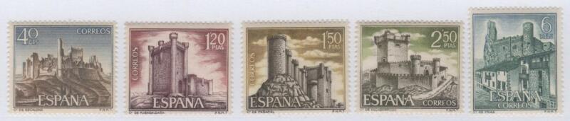Francobolli Spagna Anno 1968 Castelli di Spagna Terza serie
