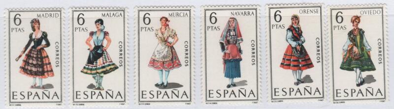 Francobolli Spagna Anno 1969 Costumi tipici spagnoli Sesta serie