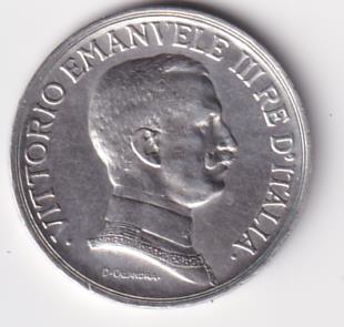 Moneta Italia Regno Vittorio Emanuele III Anno 1915 Lire 1 Quadriga briosa