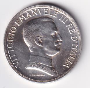 Moneta Italia Regno Vittorio Emanuele III Anno 1916 Lire 1 Quadriga briosa