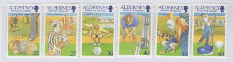 Francobolli Alderney Anno 2001 Golf Club di Alderney