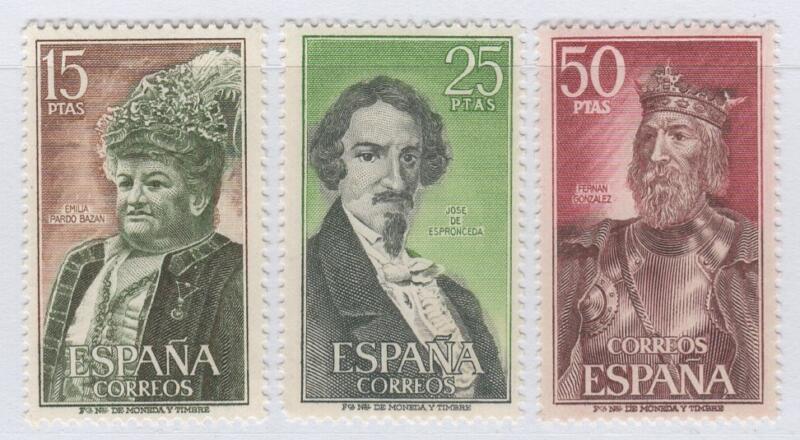 Francobolli Spagna Anno 1972 Celebrità spagnole