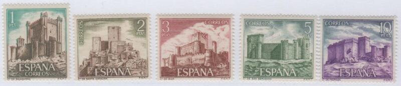 Francobolli Spagna Anno 1972 Castelli di Spagna Sesta serie