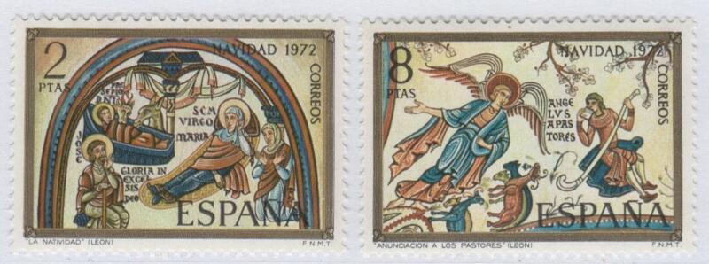 Francobolli Spagna Anno 1972 Natale
