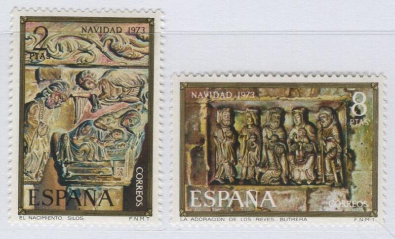 Francobolli Spagna Anno 1973 Natale