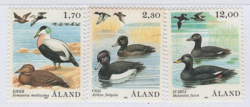 Francobolli Aland Anno 1987 Uccelli Anatre