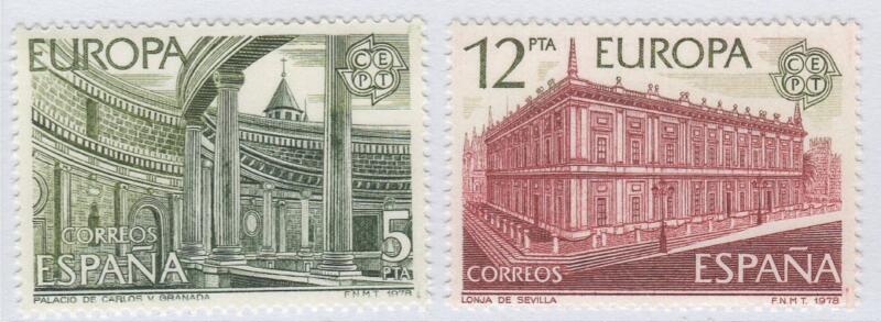 Francobolli Spagna Anno 1978 Europa Monumenti