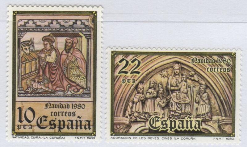 Francobolli Spagna Anno 1980 Natale