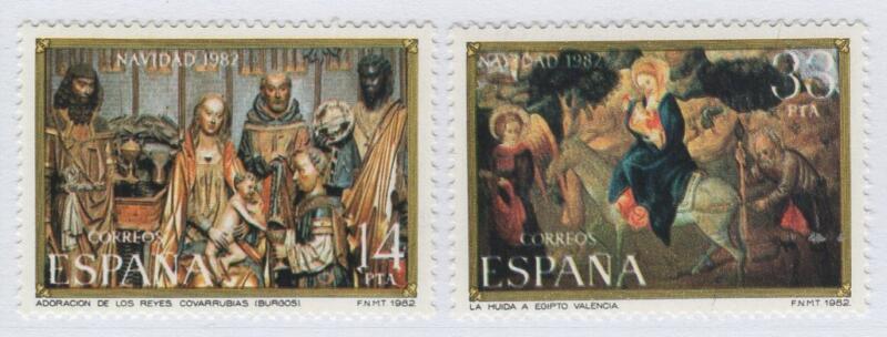Francobolli Spagna Anno 1982 Natale