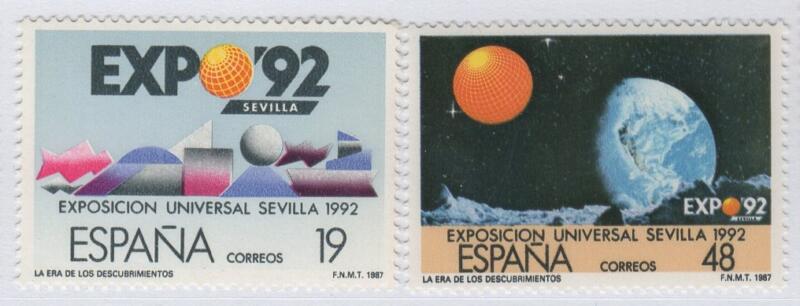 Francobolli Spagna Anno 1987 EXPO 92 Esposizione Internazionale a Siviglia L'era delle scoperte Prima serie