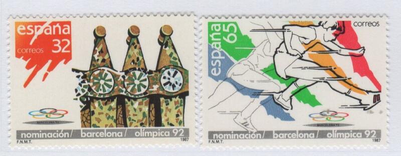 Francobolli Spagna Anno 1987 Preolimpica Barcellona 92