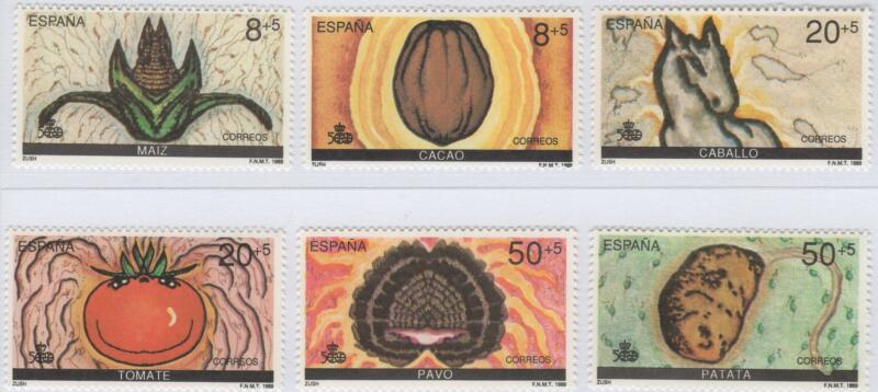 Francobolli Stagna Anno 1989 Quinto centenario della scoperta dell’America Quarta serie (cat. n. 2644-2649)