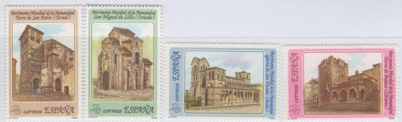 Francobolli Spagna Anno 1990 Monumenti classici spagnoli (cat. n. 2703-2706)