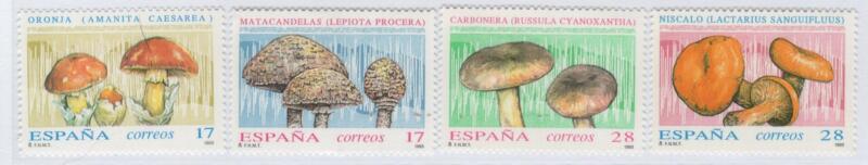 Francobolli Spagna Anno 1993 Funghi (cat. n. 2837-2840)