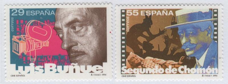 Francobolli Spagna Anno 1994 Il cinema spagnolo Registi Prima serie (cat. n. 2969-2870)