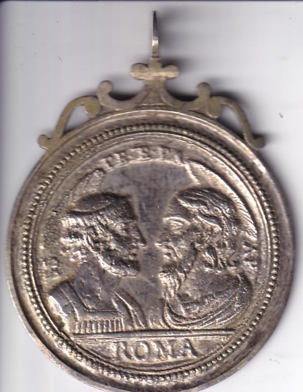 Medaglia votiva FILIUS MEUS DILECTUS SS PE. E PA. AP ROMA Santissimi Pietro e Paolo Apostoli Roma