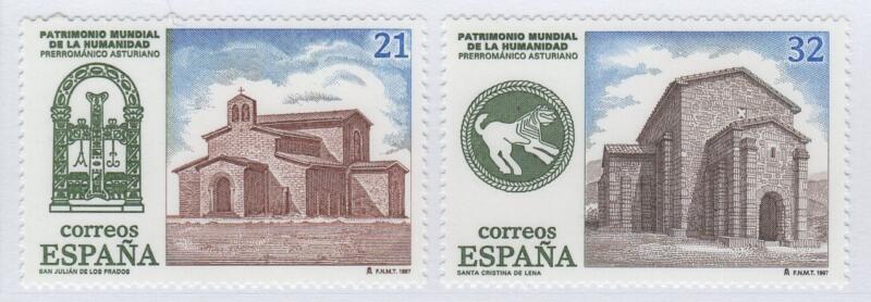 Francobolli Spagna Anno 1997 Patrimonio mondiale dell’umanità (cat. n. 3084-3085)
