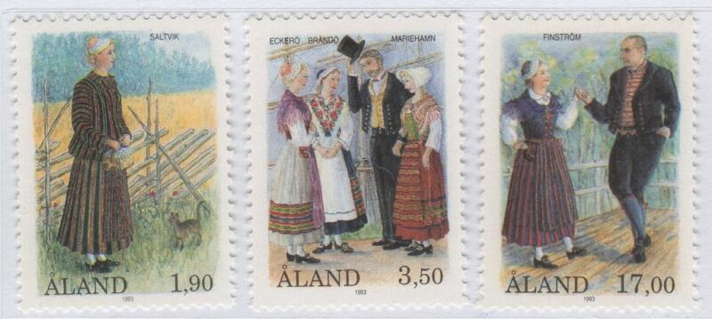 Francobolli Aland Anno 1993 Costumi regionali