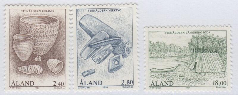 Francobolli Aland Anno 1994 Archeologia L’età della pietra