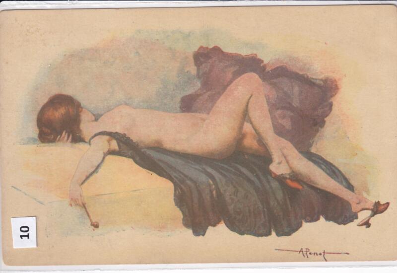 Cartolina d’epoca nudo di donna A. PENOT
