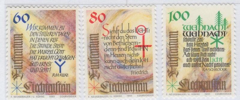 Francobolli Liechtenstein Anno 1993 Natale