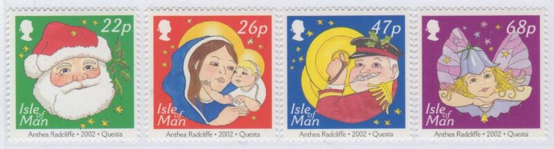 Francobolli Man Anno 2002 Natale