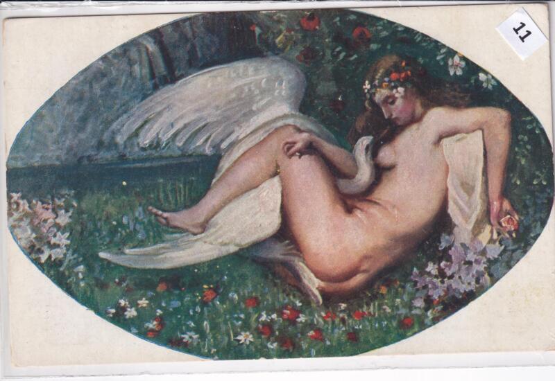 Cartolina d’epoca nudo di donna opera di CASSARD