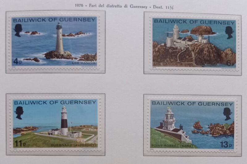 Francobolli Guernsey Anno 1976 Fari Guernsey