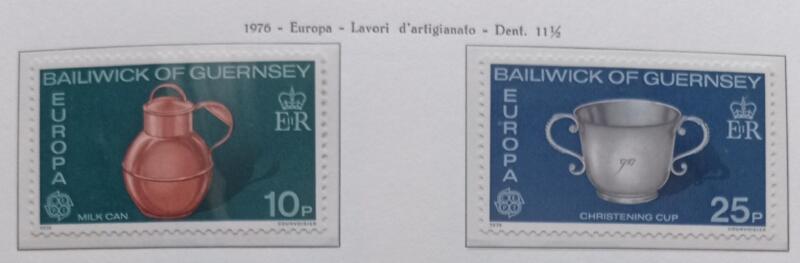 Francobolli Guernsey Anno 1976 Europa Artigianato