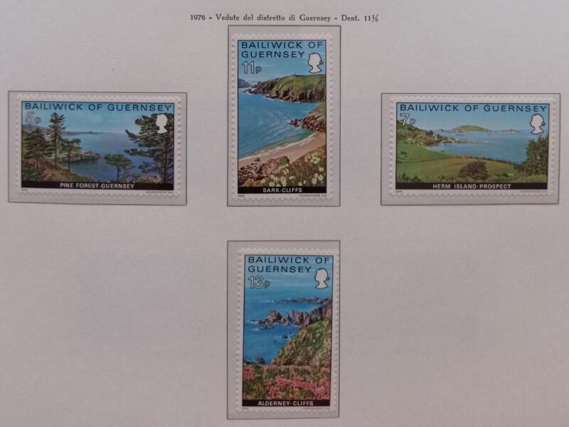 Francobolli Guernsey Anno 1976 Paesaggi
