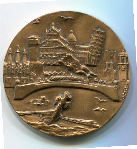 Medaglia commemorativa MINIOLIMPIADI Angers ’89 Comune di Pisa Ass/to allo Sport