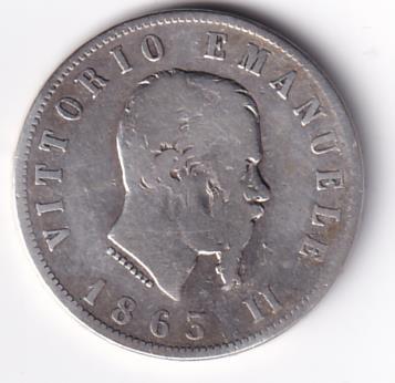 Moneta Italia Regno Vittorio Emanuele II Anno 1863 Napoli Lire 2 VALORE