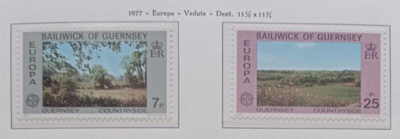 Francobolli Guernsey Anno 1977 Europa Paesaggi
