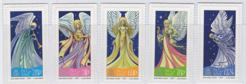 Francobolli Man Anno 2007 Natale Angeli autoadesivi