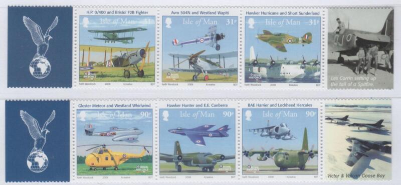 Francobolli Man Anno 2008 90esimo anniversario della Royal Air Force