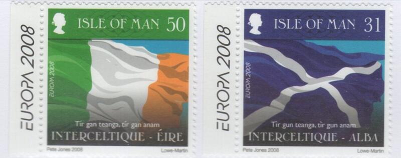 Francobolli Man Anno 2008 Europa La lettera Bandiere