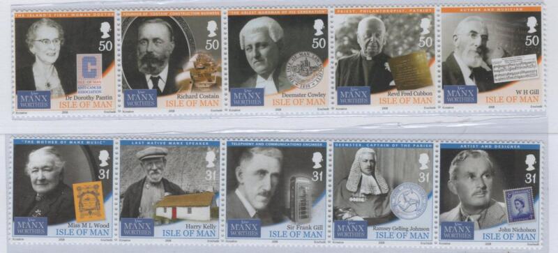 Francobolli Man Anno 2008 Personalità