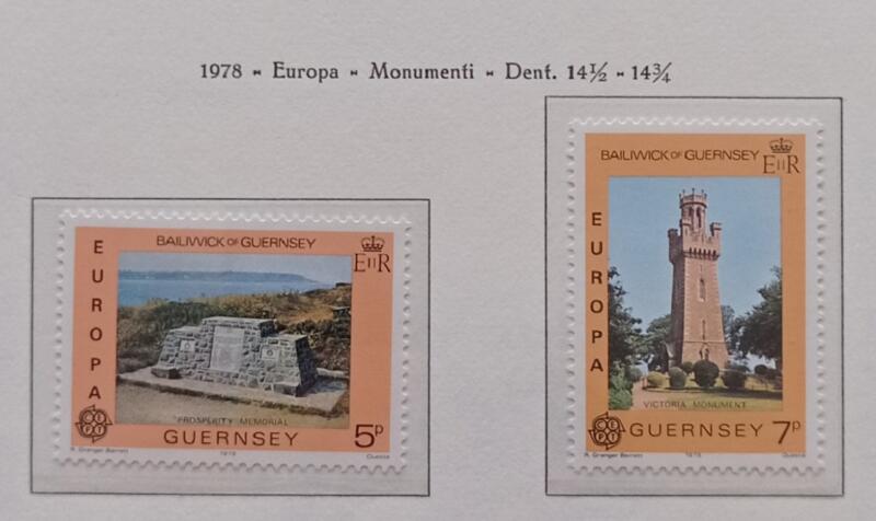 Francobolli Guernsey Anno 1978 Europa Monumenti