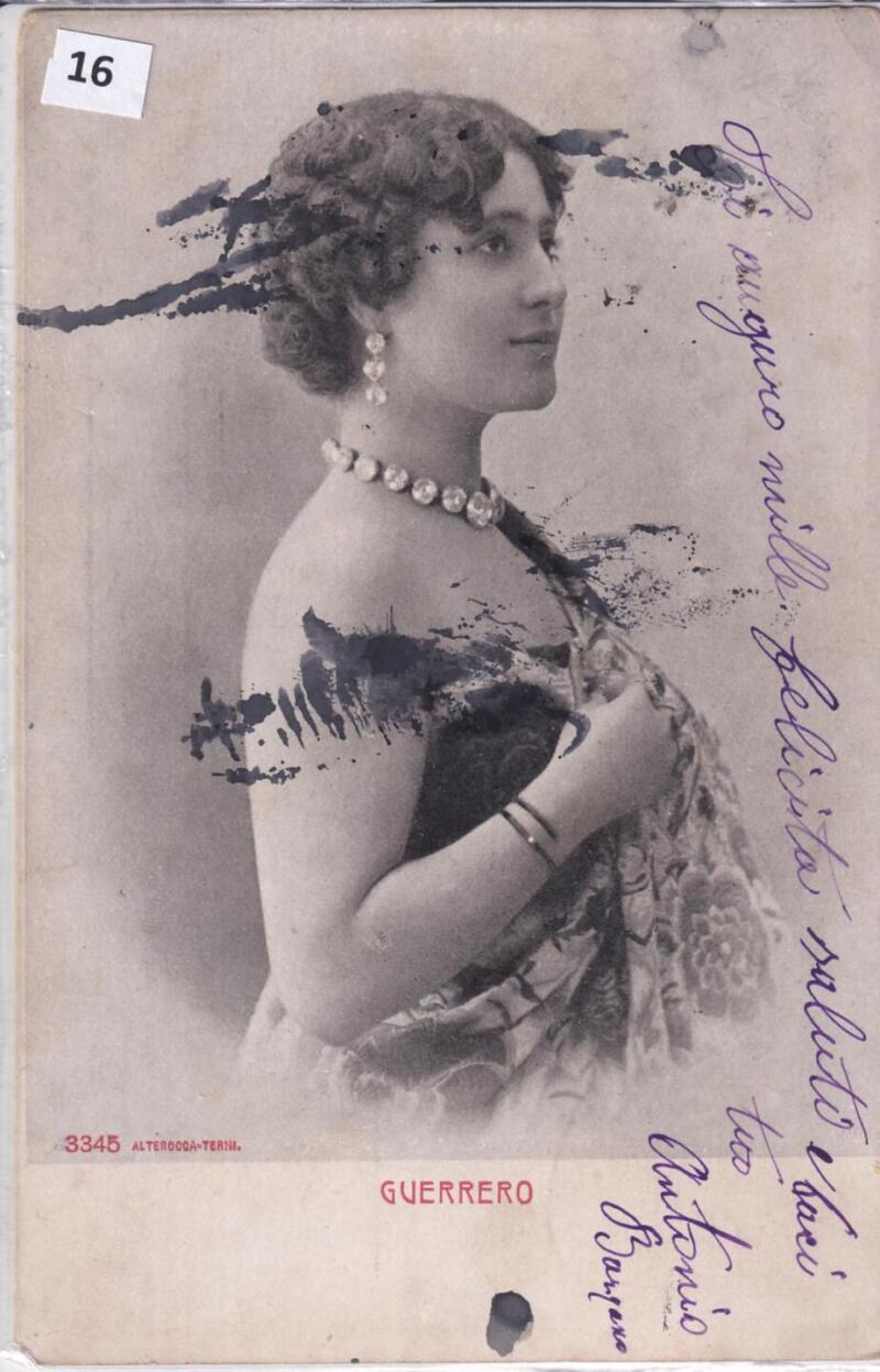 Cartolina d’epoca Ritratto dell'attrice Maria GUERRERO