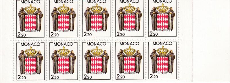 Libretto Monaco Anno 1987 Stemma stilizzato di Monaco