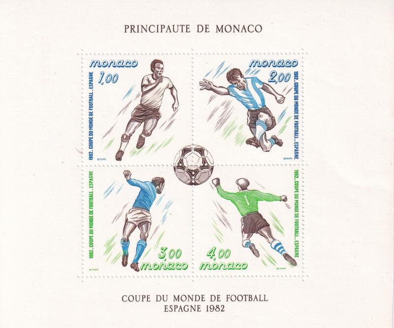 Foglietto Monaco Anno 1982 Coppa del mondo di calcio in Spagna