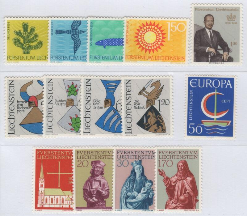 Francobolli Liechtenstein  Anno 1966 Annata completa