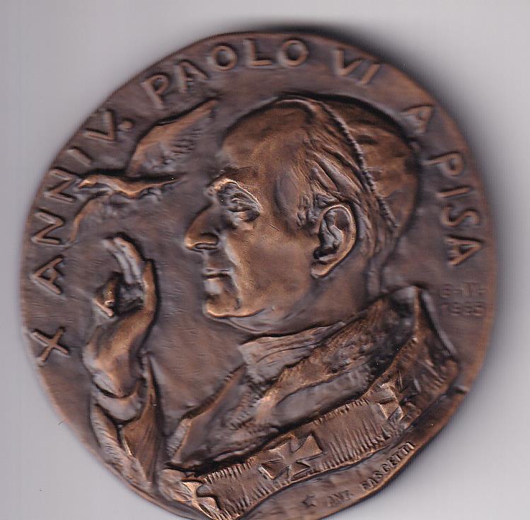 Medaglia commemorativa Anno Santo 1975 X ANNIV. PAOLO VI a Pisa