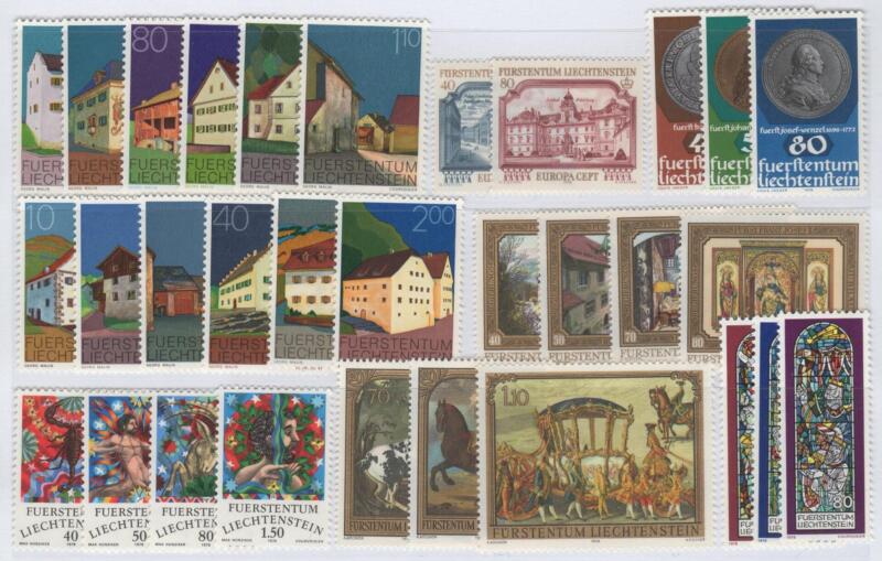 Francobolli Liechtenstein Anno 1978 Annata completa