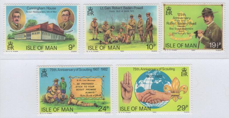 Francobolli Man Anno 1982 75esimo anniversario dello scoutismo