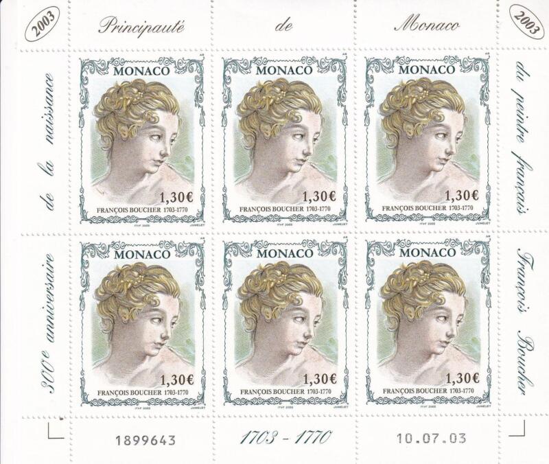 Serie di 3 minifogli Monaco Anno 2003 Pittori Famosi